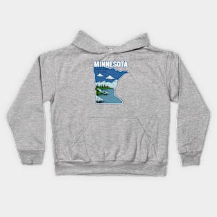 Minnesota and vintage Kids Hoodie